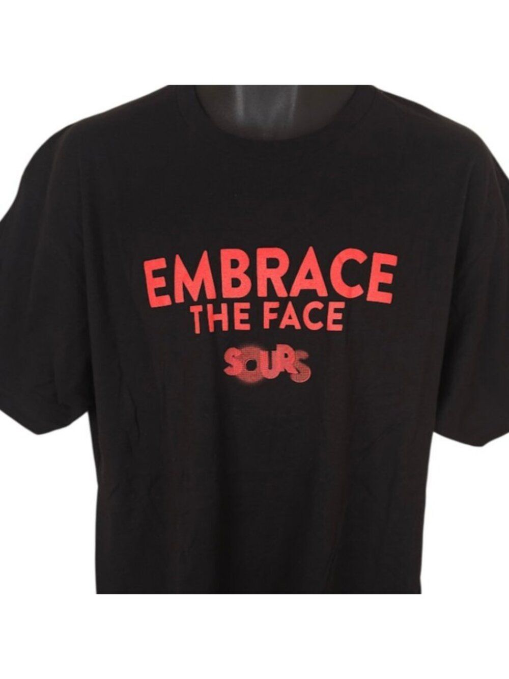 Smirnoff Sours T Shirt Mens Size XL Black Embrace The Face Vodka Liquor Promo